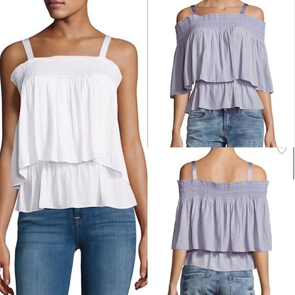 NWT Ramy Brook Shari Blue Layered Top Small - Picture 12 of 12